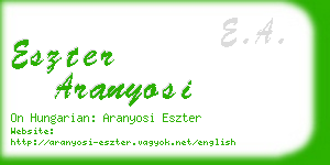 eszter aranyosi business card